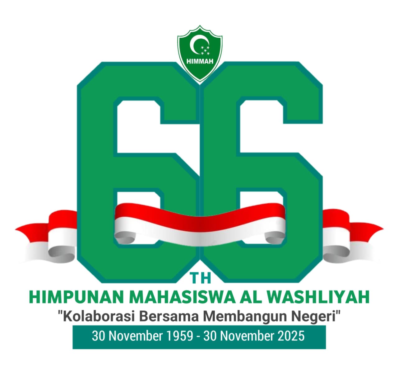 LOGO HUT HIMMAH KE 66, KOLABORASI BERSAMA MEMBANGUN NEGERI