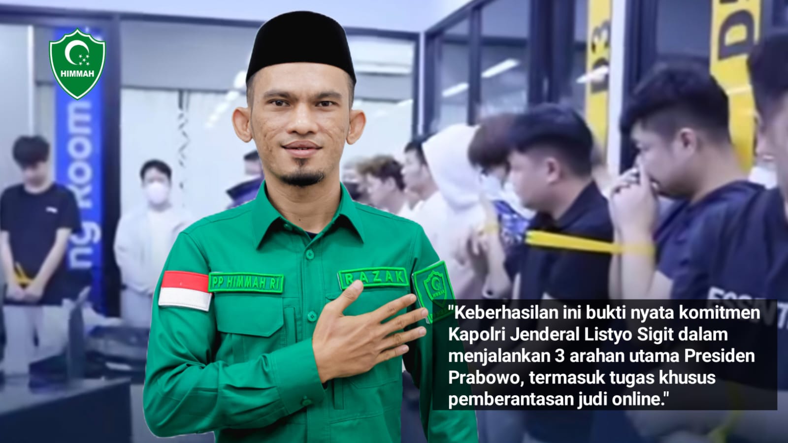 Keberhasilan Ungkap Jaringan Judol Lintas Negara, PP HIMMAH: Bukti Komitmen Kapolri Jalankan Arahan Presiden