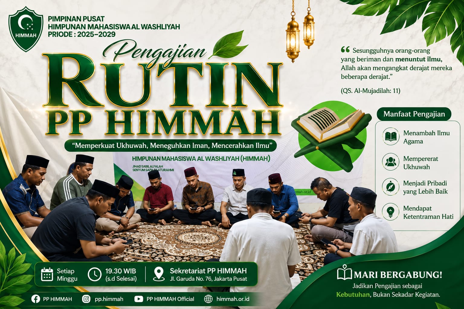 Pengajian Rutin PP HIMMAH ke-X Perkuat Ukhuwah dan Komitmen Dakwah Organisasi