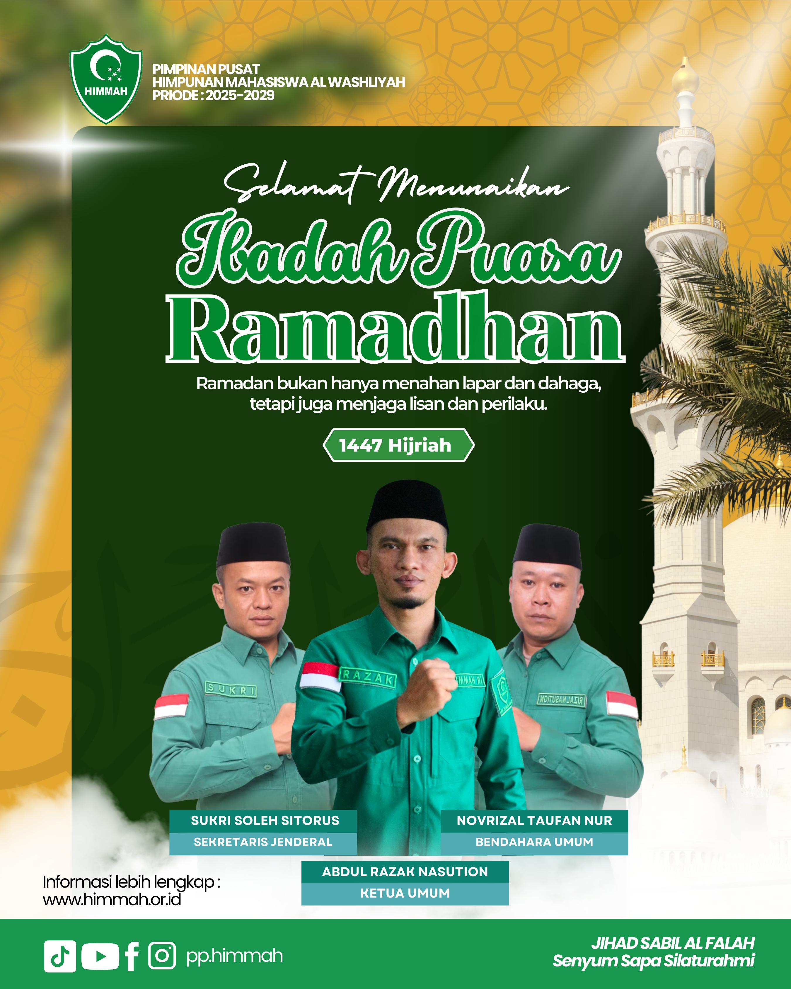 Selamat Menjalankan Ibadah Puasa Ramadhan 1447 H